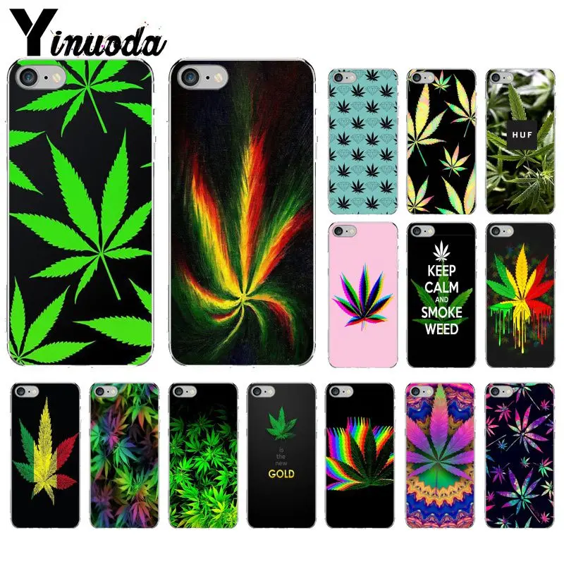 

Yinuoda Weed Leaf grass huf Customer High Quality Phone Case for Apple iPhone 8 7 6 6S Plus X XS MAX 5 5S SE XR Mobile Cover