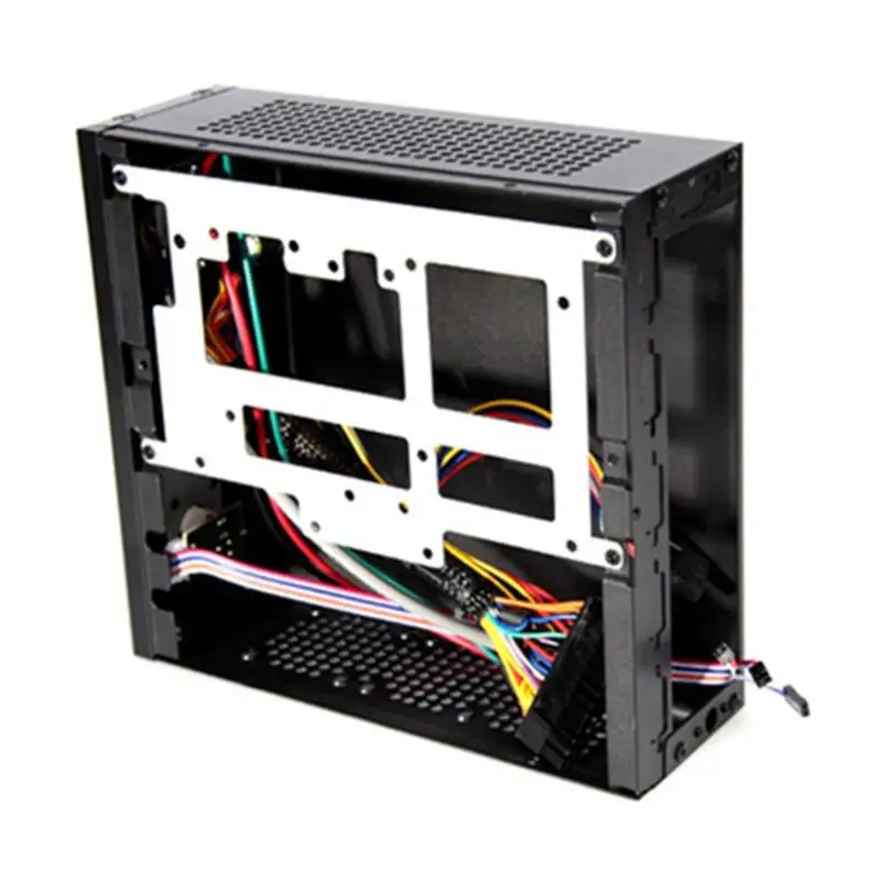 E-G3 мини ITX сервера башня 6xcom Порты и разъёмы встроенный SGCC компьютер чехол PC шасси высокого тепловыделения для универсальная материнская плата