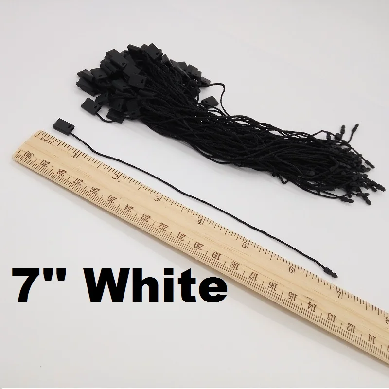 7" Garment Hang Tag String Black 300 Pieces Black Hang Tag Nylon Cord For Price