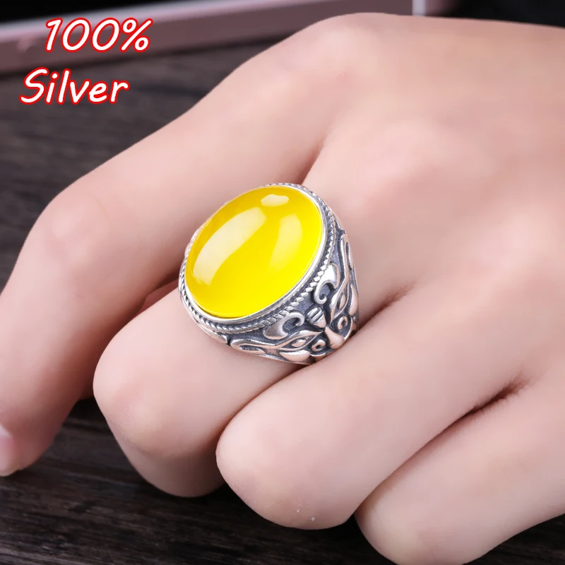 

925 Sterling Silver Adjustable Ring Base Settings With 15*20mm Oval Wax Turquoise Ring Base Blanks Setting DIY Jewelry