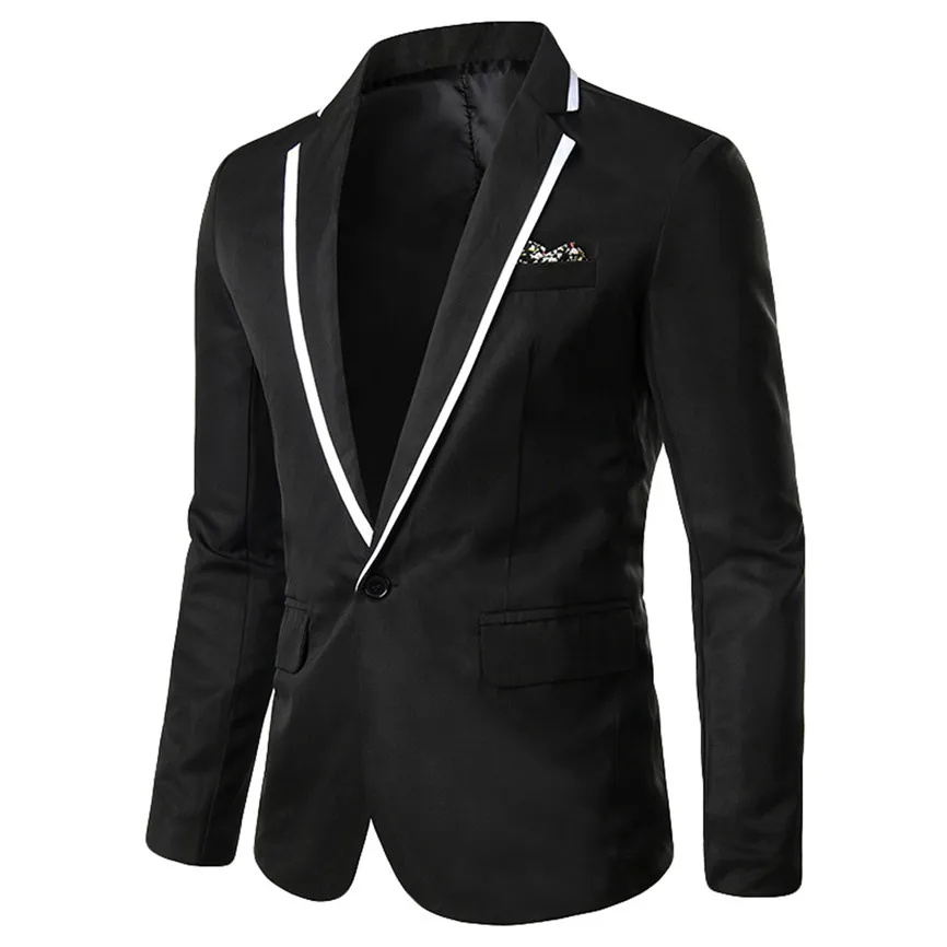 

Men's Stylish Casual Solid Blazer Business men's Costume For Wedding Party Outwear Coat Suit Tops Windbreaker Big Size