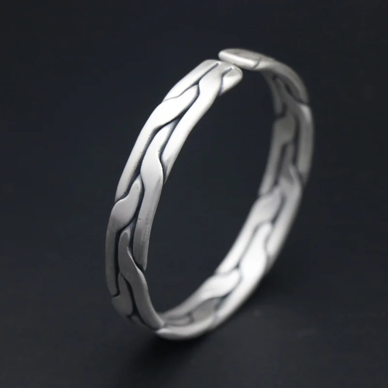 

2019 Direct Selling Rushed Boys Anniversary Bangle Vintage 999 Handmade Bracelet Personality Do Old Thai Wholesale Handcrafted