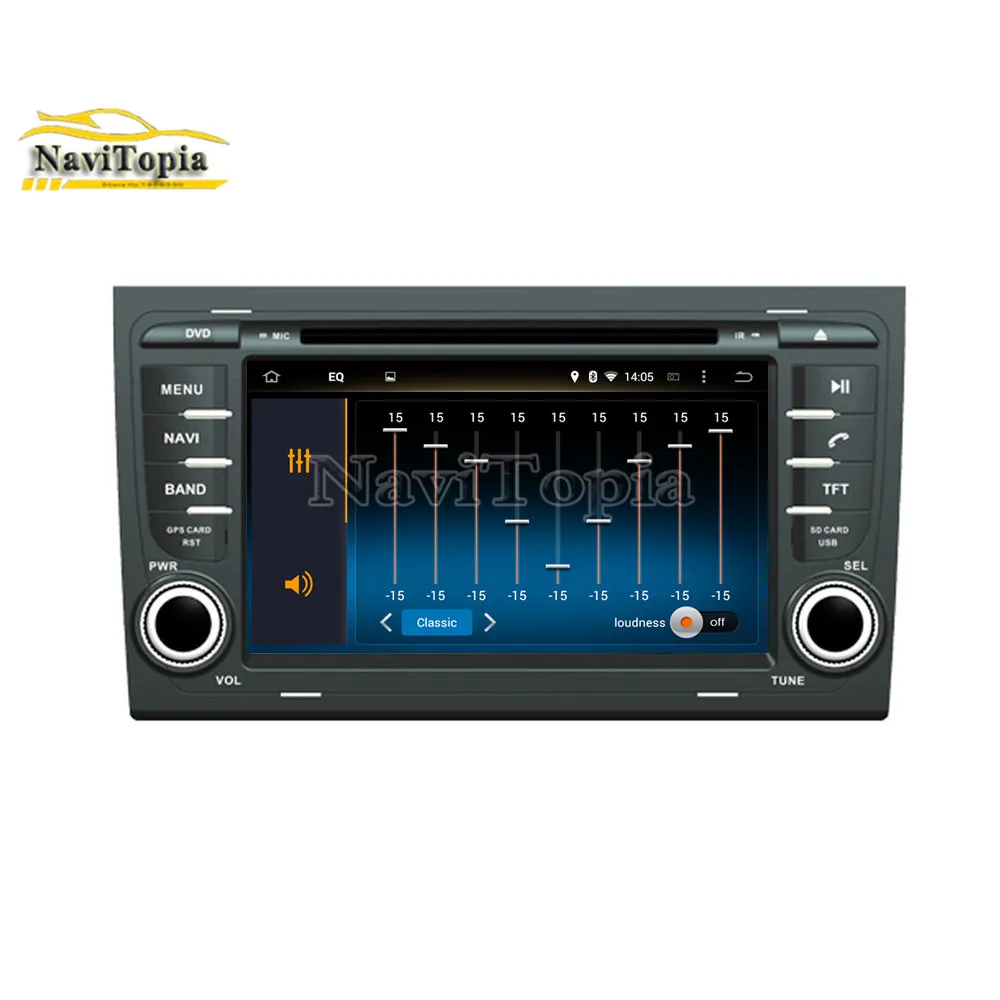 Discount NAVITOPIA 4G RAM 64G ROM PX6 Six Core Android 9.0 Car DVD Player GPS Navigation for Audi A4 2002-2008 for SEAT EXEO 2010- 10