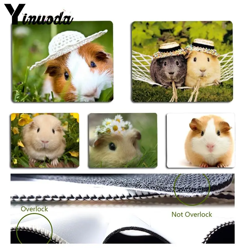 

Yinuoda Adorable Cute Black White Guinea Pig Gamer Speed Mice Retail Small Rubber Mousepad Size for 18x22cm 25x29cm Mousemats