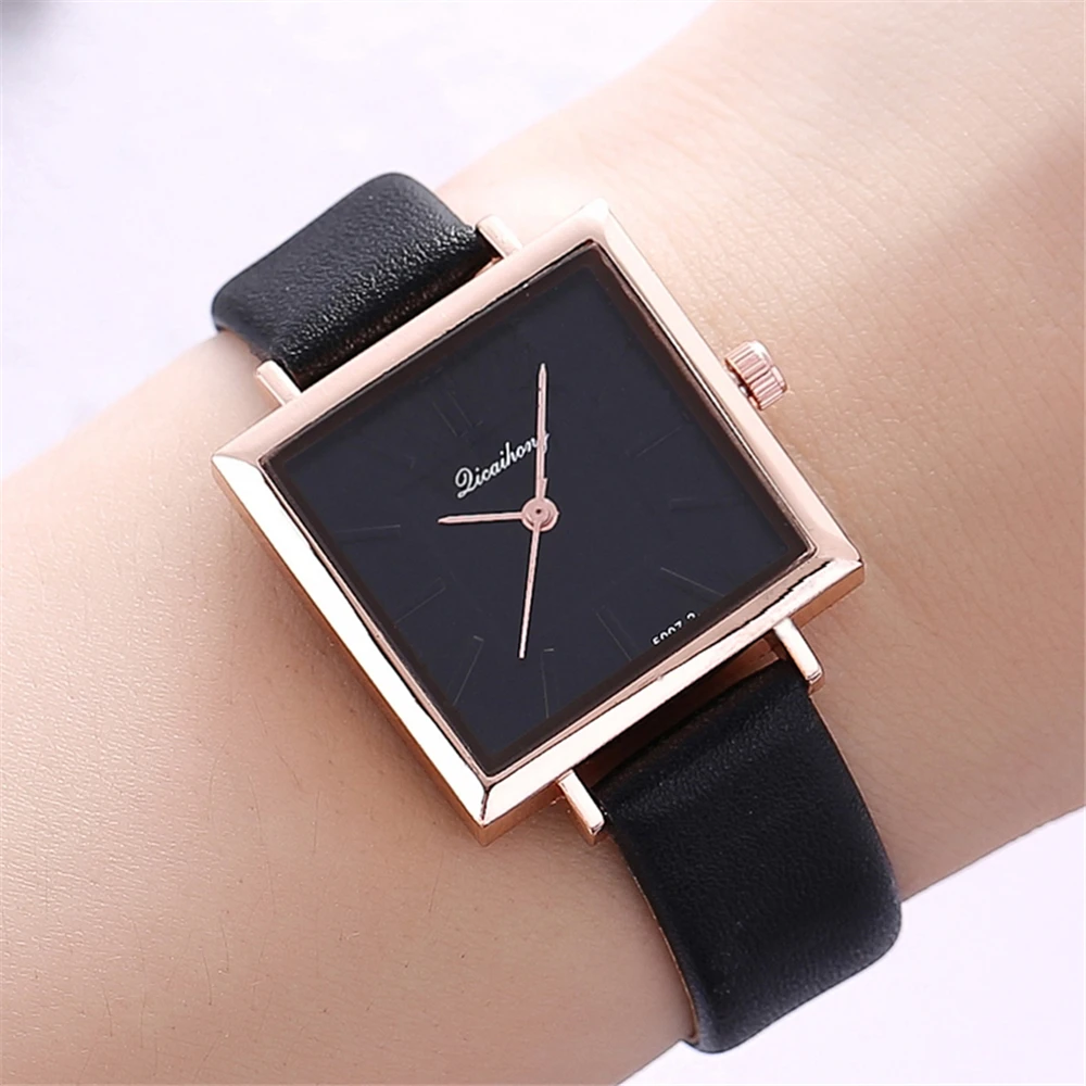 Sloggi brand luxury Women wrist Watch Korean Fashion Square Dial Watch Women Ladies Simple Scale Quartz Watch relojes para mujer