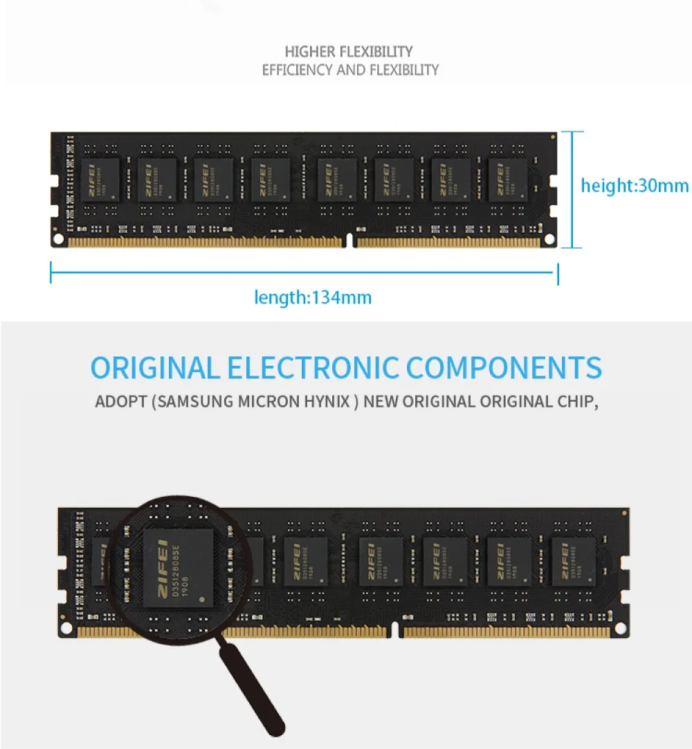 ZIFEI DDR3 8 ГБ 4 ГБ 1600 МГц 1333 МГц 1,35 в 240pin настольная Память dimm ram