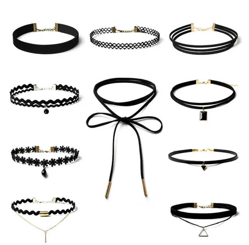 

Punk Black Velvet Choker Necklace Women Lace Collar Neckband Necklaces Chokers Kolye Chocker Collares Mujer Jeffreeing Star