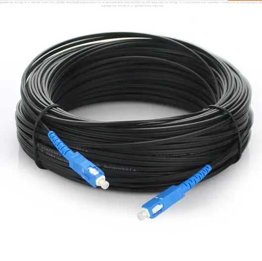 

Free Shipping 50m Fiber Patch Cord Single Mode SC/UPC SC/UPC 50 Meters FTTH Drop Cable SC-SC SM Simplex Optical Jumper