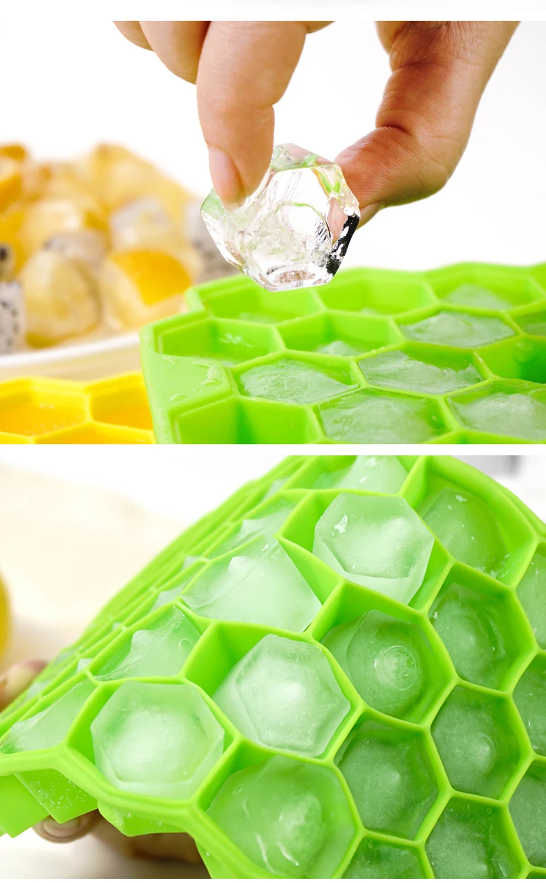 2 шт./лот, силиконовая форма для льда, 37 кубиков, контейнер для хранения льда, кухонные инструменты, аксессуары для напитков, cozinha criativa