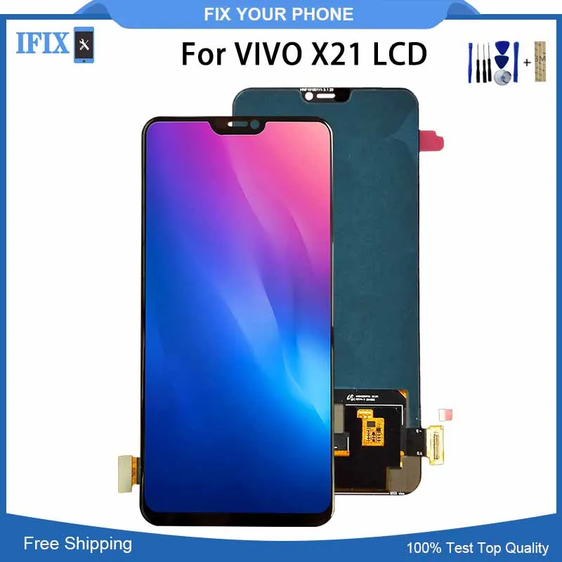 

6.26 Inch for Vivo X21 LCD Display Touch Screen Assembly Repair Part Replacement 100% Tested Black for Vivo X21 with Free Tools
