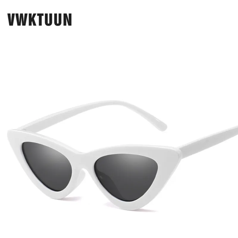

VWKTUUN Cat Eye Vintage Sunglasses Women Triangle Sun glasses For Womens Cateye Points Outdoor UV400 Shades Eyewear Sunglass