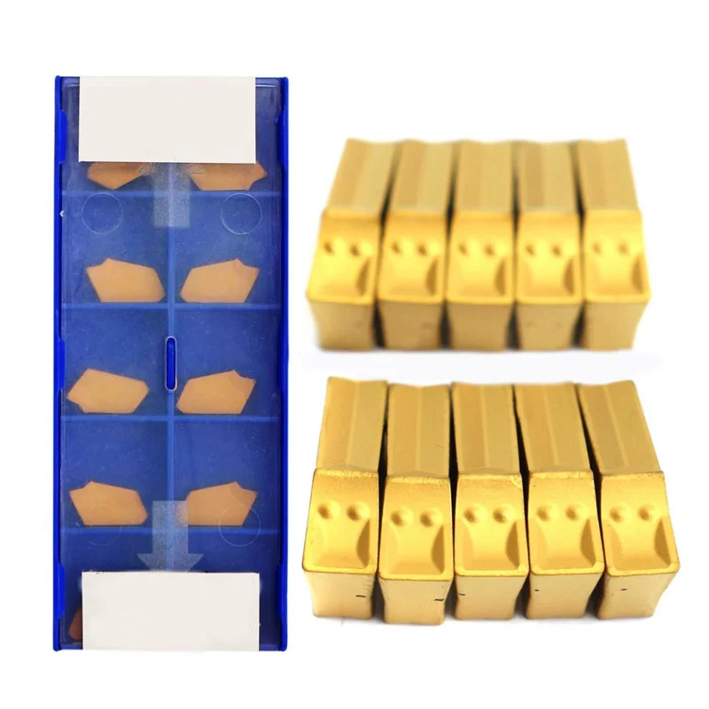 Semi-finishing Insert 3mm 10Pcs Steel GTN-3 Gold NC3020 ZQMX3N11-1E YBC251 Parts Engine Latest Useful Durable New