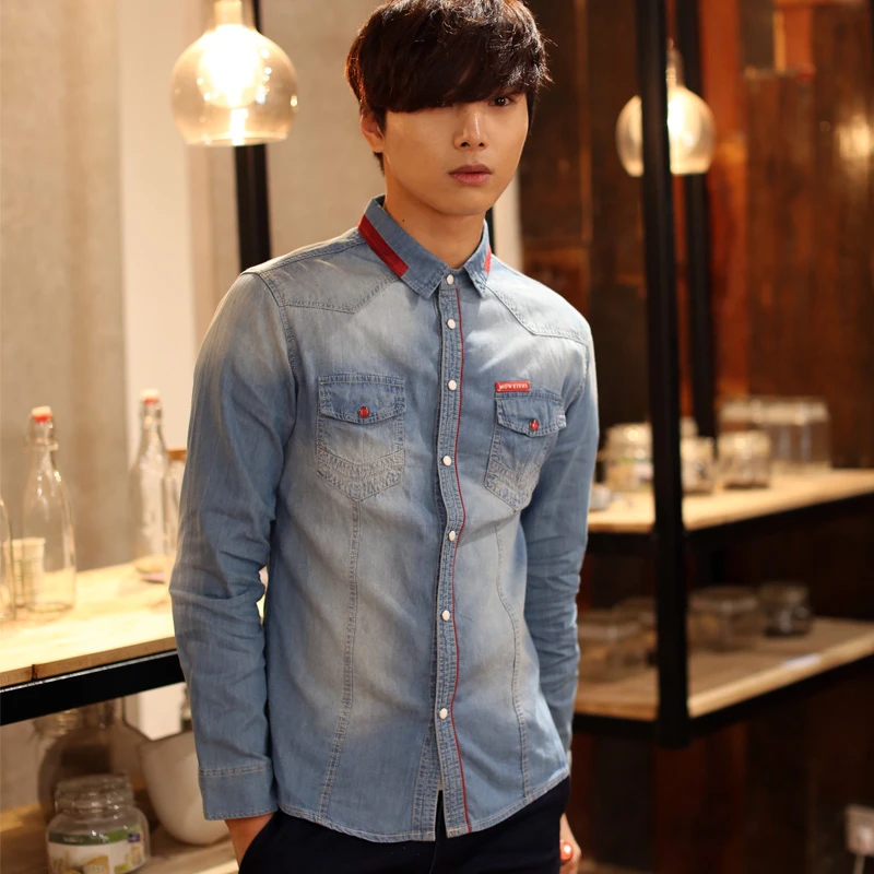 light color denim shirt