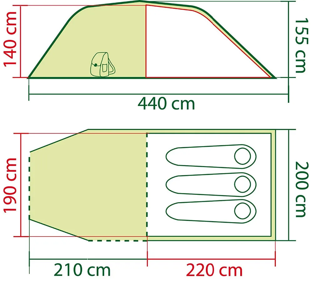 Waterproof Outdoor Beach Tent Outdoor Camping Tent 3-4 Person Double Layer Tunnel Tent Waterproof Outdoor Beach Tent Outdoor Camping Tent 3-4 Person Double Layer Tunnel Tent