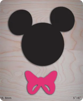 

mouse and Bow Wooden Die cutting Fits MY, New
