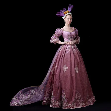 

Hot Bean Pink Coronation Trail Rococo Court Medieval Dress Renaissance Gown Queen Victoria/marie/ Belle Ball/drama/ball Gown