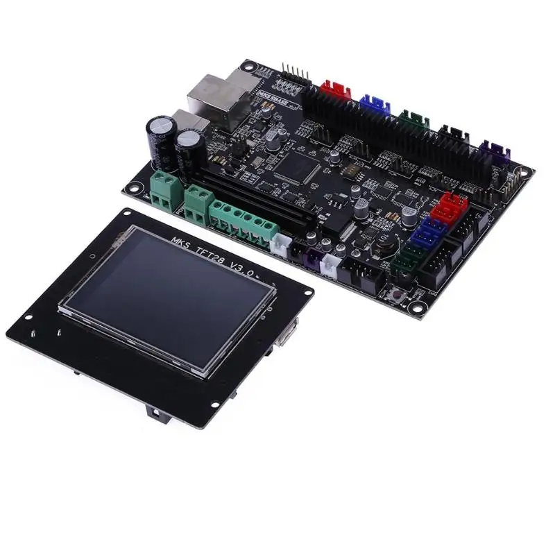 baratas Acessórios Peças Da Impressora Kit para MKS SBASE V1.3 3D 32bit Placa De Controle + TFT28 3.2 \