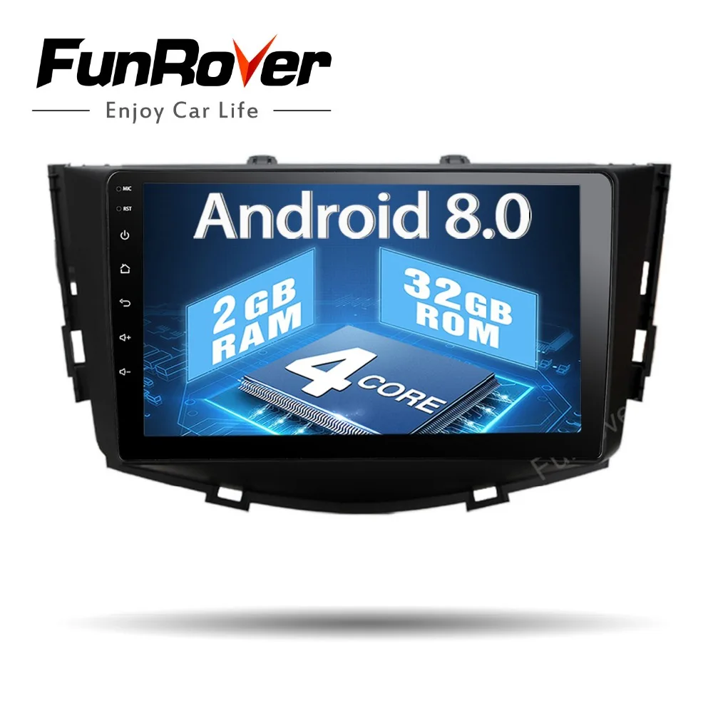 

FUNROVER 2 din android 8.0 Quad Core car dvd Radio Multimedia Player Fit LIFAN X60 2011 2012 2013 2014 2015 gps navigation wifi