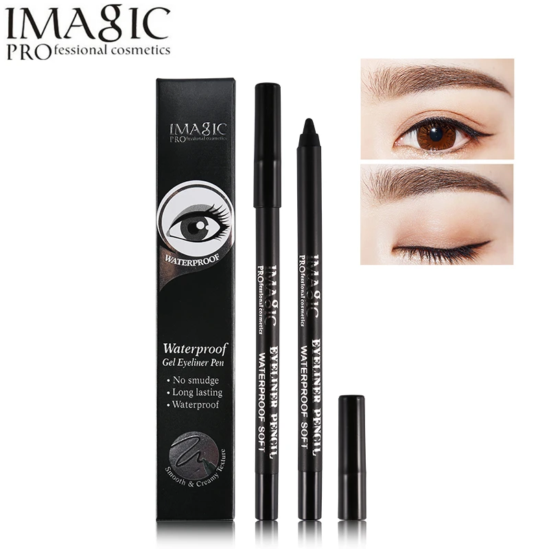 

Imagic Eye Makeup Waterproof Eyeliner Pencil Gel Black Eye Liner Pen Kit Smooth Cream No Smudge and Long Lasting