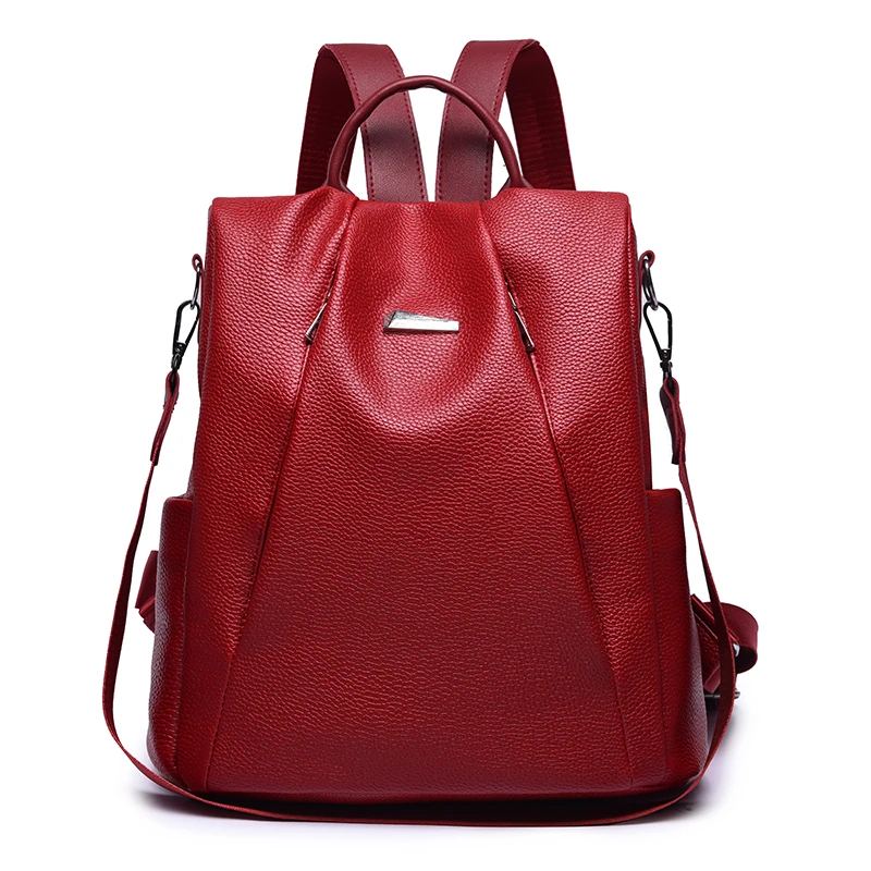 

2019 New PU backpack women shoulder school bags for teenagers Vintage leather Anti-theft backpack Mochila Mujer backpack lady