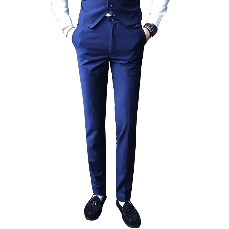 

Suit trousers gentleman British style new men's solid color Slim business casual large size S-5XL high quality suit pants