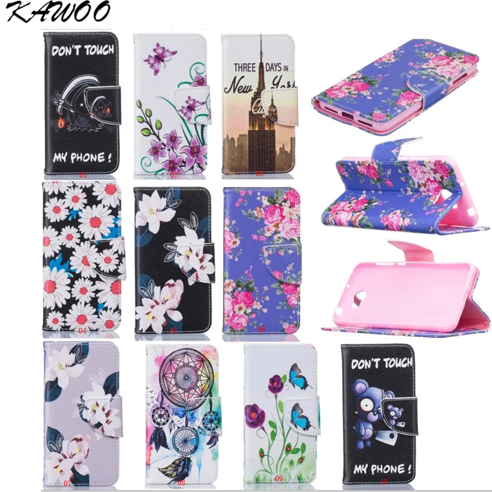 

Mate 8 Folio Cases Kickstand PU Leather Patterned Flip Cover Wallet Case For Huawei P9 P9 Lite Honor 5X Y625 Y3 II Y5 II Y6 II