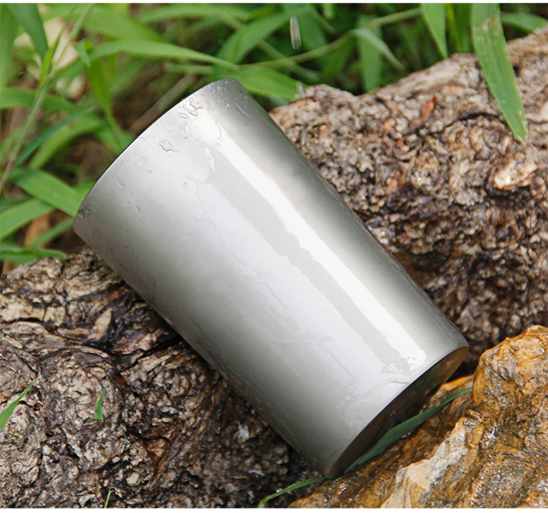 300ml Pure Titanium Mug Camping Cup Outdoor Camp Mug Coffee Tea Beer Cup Drinking Mug Double Wall Outdoor Travel Equipment