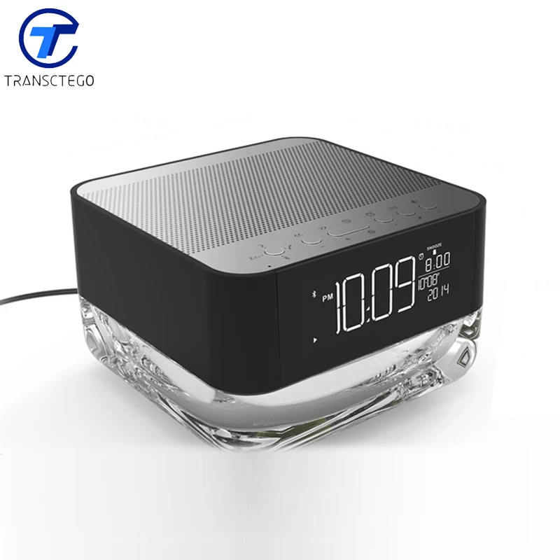 

Wireless Bluetooth Speaker Mini Stereo Night Light Portable Card Speaker Radio Alarm