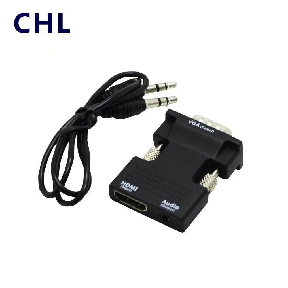 1080P HD HDMI To VGA RGB Cable Audio Video Cables Adapter Converter For