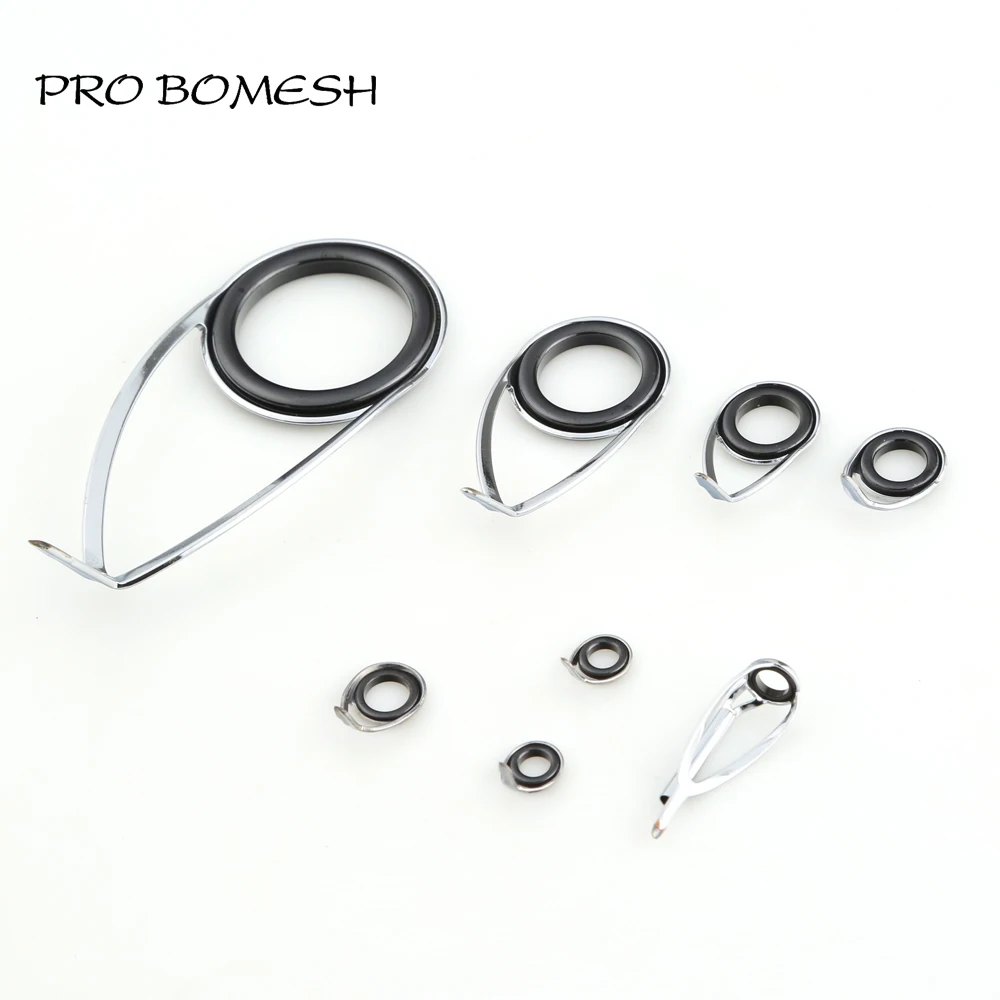 Pro Bomesh 7.7g 8pcs/Kit Spinning Fishing Rod Guide Set Kit With SIC Ring  Stainless Steel Guide DIY Fishing Guide Rod Accessory - AliExpress