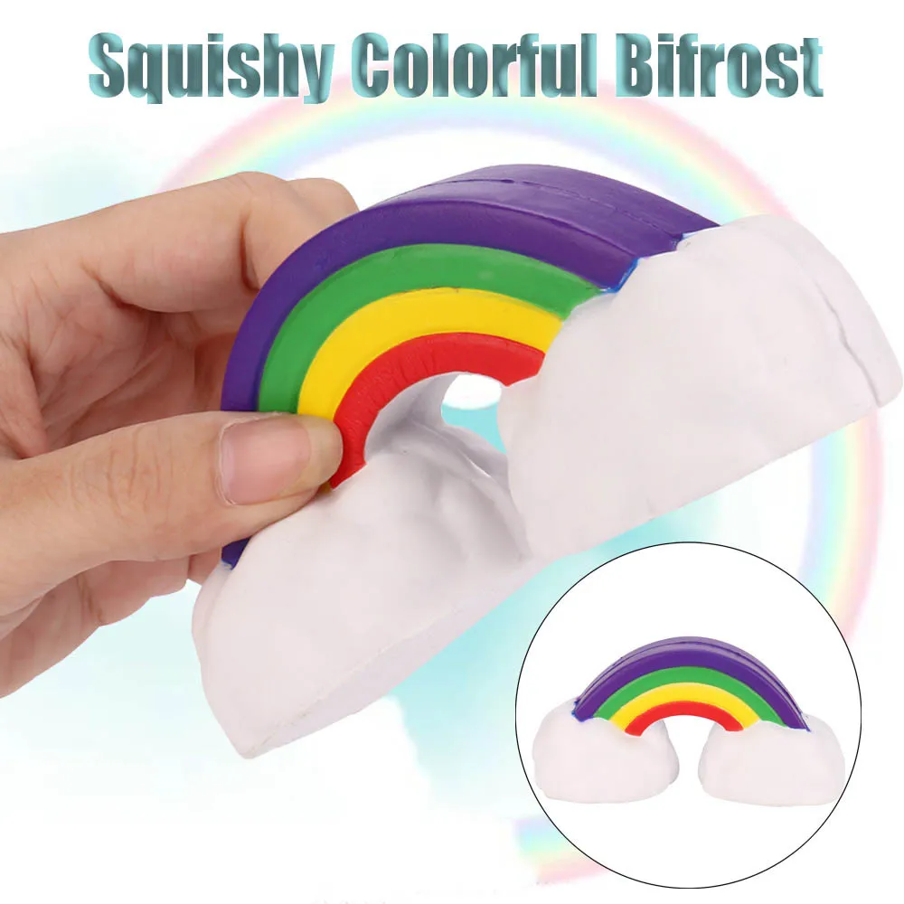 

Colorful Bifrost Cartoon Squishy Aroma Slow Rising Squeeze Toy Gift Fun Anti-stress Children's toys Funny Toy 2019 W517