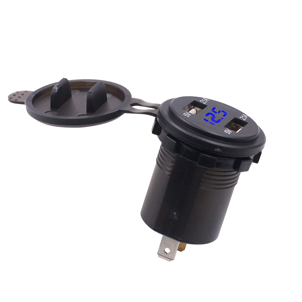 USB зарядное устройство 4.2A двойной порт с вольтметр светодиодный цифровой дисплей Водонепроницаемый для машины, лодки, мотоцикла NJ88