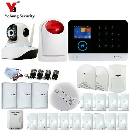 

Yobang Security WIFI GPRS SMS RFID Arm Disarm Smoke Fire Sensor Detector For Home Stafety Alarm System Wireless Video IP Camera