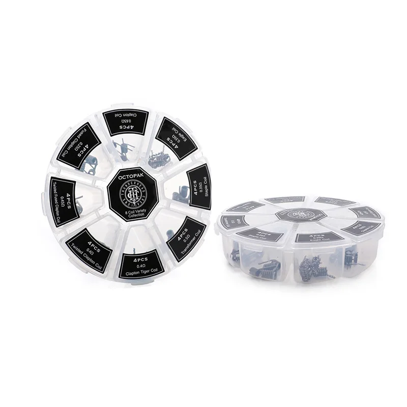 

Original THC prebuilt coil 8in1 coil set ThunderHead Creations Octopak coil collection Fused Clapton wire vs vapefly coil