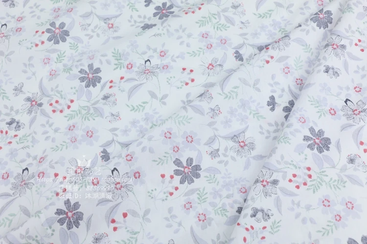 235x50 см маленький цветочный саржевый Хлопок Ткань DIY Детская одежда ткань сделать постельные принадлежности одеяло украшение дома 260 г/м