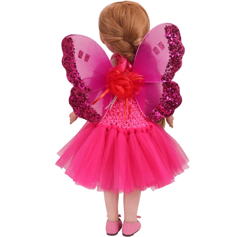 Куклы одежда американская фея платье марлевая юбка эльф крылья дух Магия интимные Аксессуары fit 43 см ребенка и 18 дюймов для девочек c778