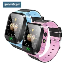 Greentiger Q02 Children Smart Watch Camera Lighting Touch Screen SOS Call LBS Tracking Location Finder Kids Baby Smart Watch