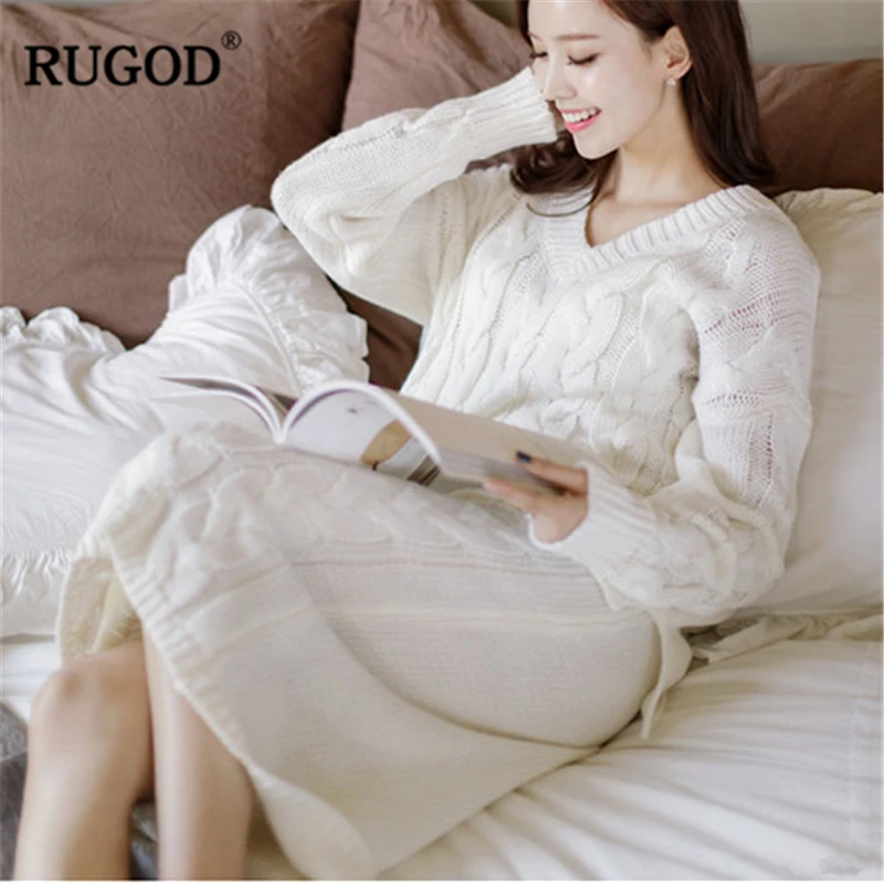 RUGOD 2018 новые женские зимние комплекты свитеров женский свитер с длинным рукавом и