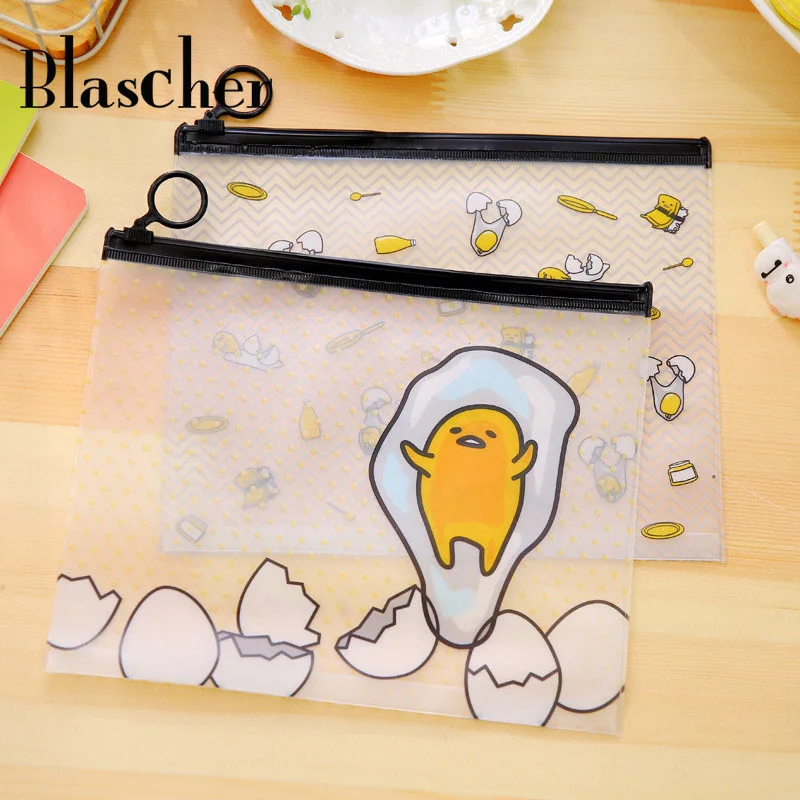 

Blascher Cute Lazy Egg Pattern Transparent Matte Small Women Cosmetic Bags Debris Storage Bags Convince Travel Wash Bag HBG44
