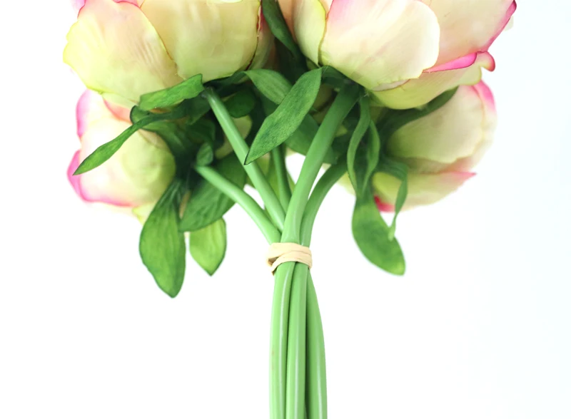 Silk flower wedding bouquet peony dahlias Artificial flowers fall vivid fake wedding flower bridal bouquets decoration (21)