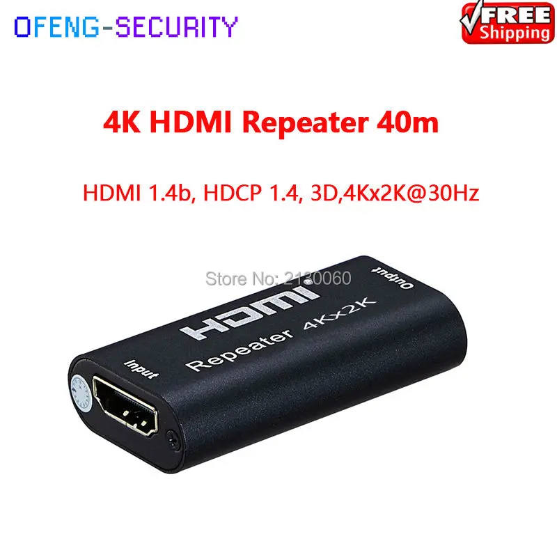 Ретранслятор HDMI удлинитель Повтор до 40 м совместимый с 1 4 адаптером питания US/ EU |