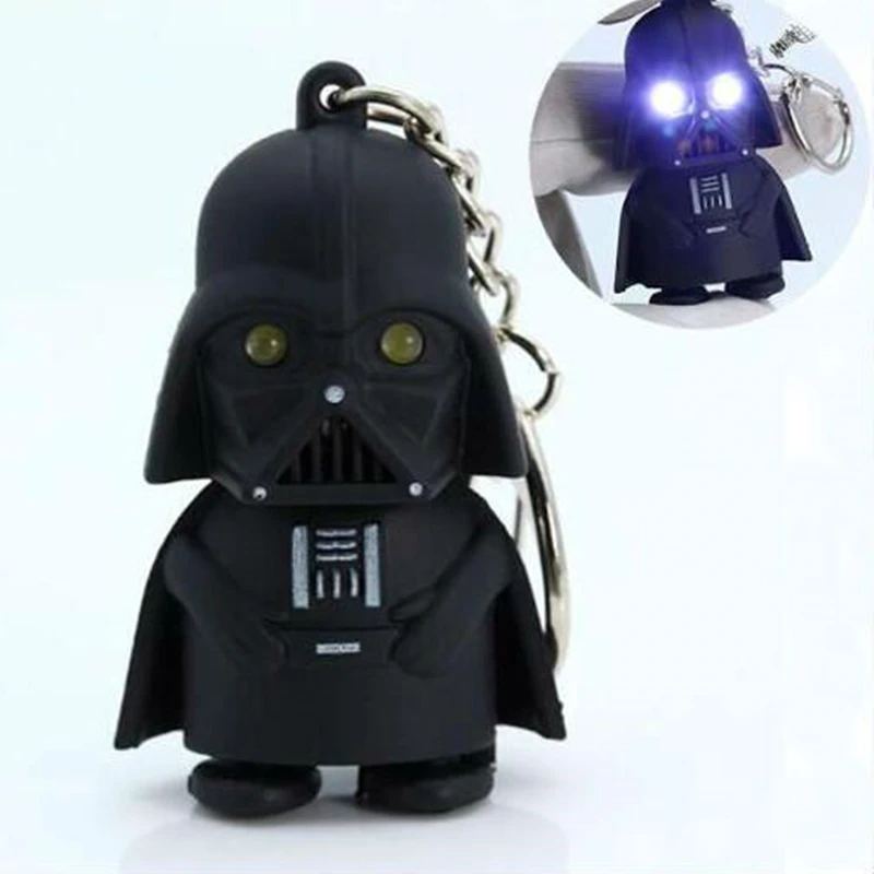 LED Flashlight Keychain Darth Vader Star War Anakin Skywalker Figure