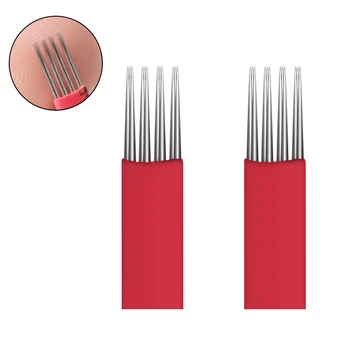 

50 PCS 4x3rl Needle Eyebrow Tattoo Blades For 3D Embroidery Manual Microblading Pen Permanent Makeup