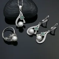 925-Silver-Jewelry-Sets-For-Women-Pearl-Beads-Green-Flower-White-Cubic-zirconia-Earrings-Necklace-Pendant.jpg_200x200