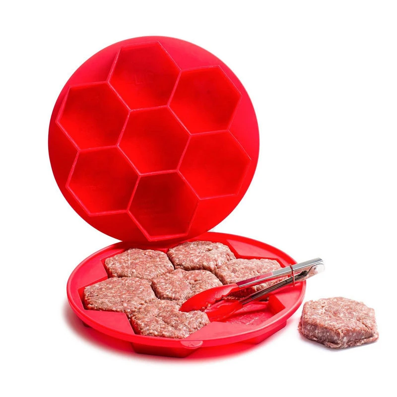 

Safe Food Silicone Burger Maker Hamburger Press Meat Round Shape Beef Tool Mold Cooking Kitchen Tools Supplies
