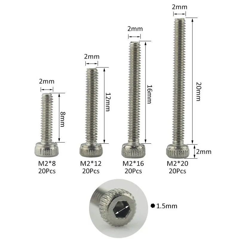 480 шт. болты с шестигранной головкой и колпачком, набор гаек M2 M3 M4 из нержавеющей стали для бытовой техники, винты с гайками, ассортимент комплекта