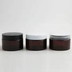 20x120 г Amber ПЭТ Крем Jar 4 унц. коричневый крем составляют бутылка с пластиковой крышки косметические контейнеры