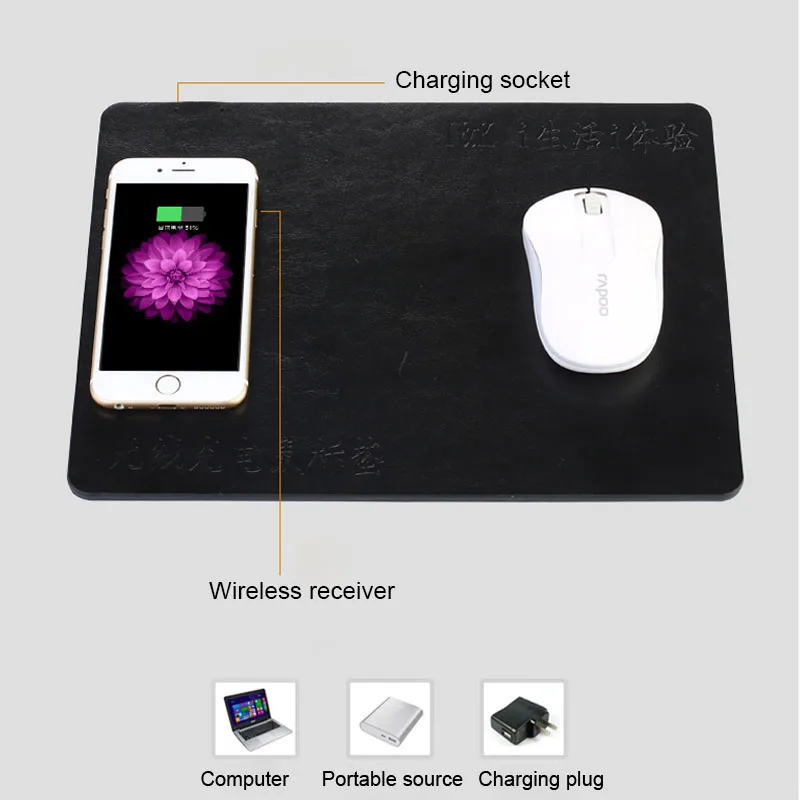 

2 in 1 Wireless Charger Pad Rechargeable Mouse Pads for Samsung iPhone HTC 8x Nokia SL@88