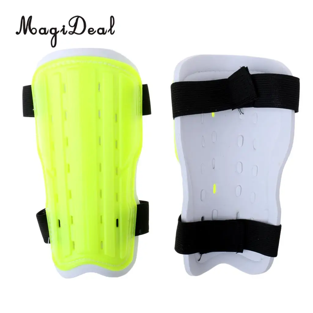 MagiDeal Lightweight Soccer Football Training Sports Padded Shin Guard Pads Protector White for Hockey Basketball Volleyball