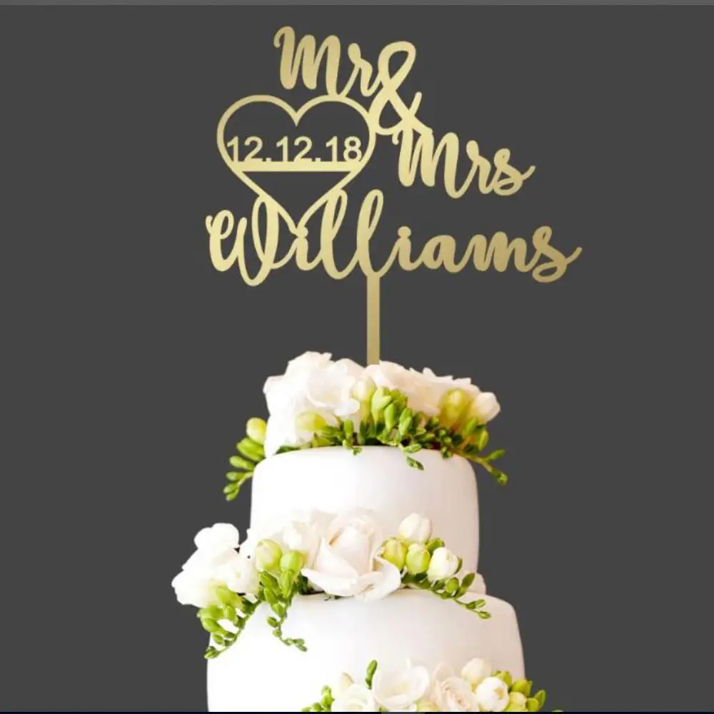 

Customized Wedding Cake Topper, Wedding Date Cake Topper, Last Name Topper, Wedding Decorations, Rustic Wooden Cake Topper